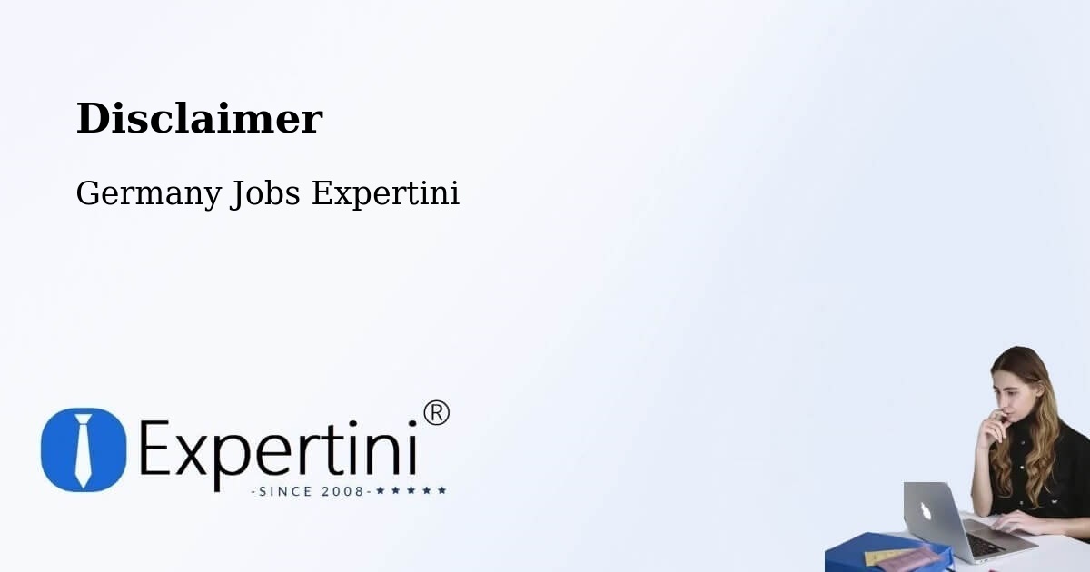 Disclaimer – Erfde - Germany Jobs Expertini