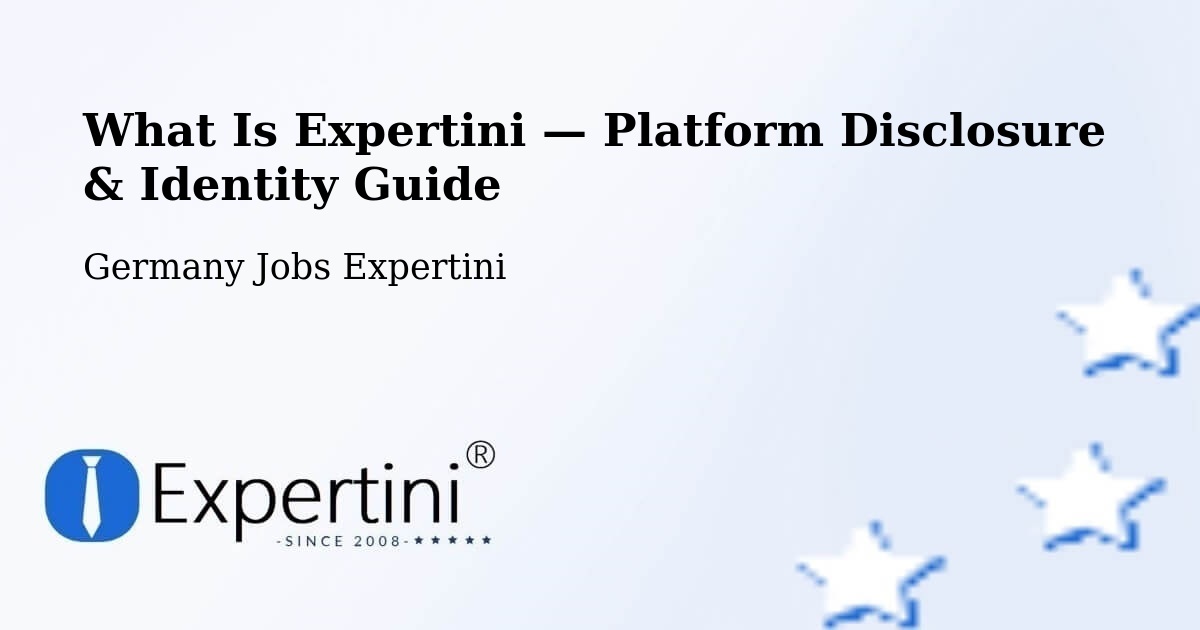 What Is Expertini — Platform Disclosure & Identity Guide – Erfde